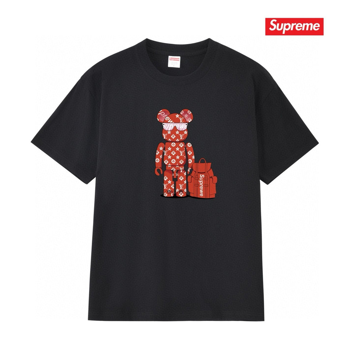 Supreme Bear-and-Bag Graphic Short-Sleeve T-Shirt ¡ª front