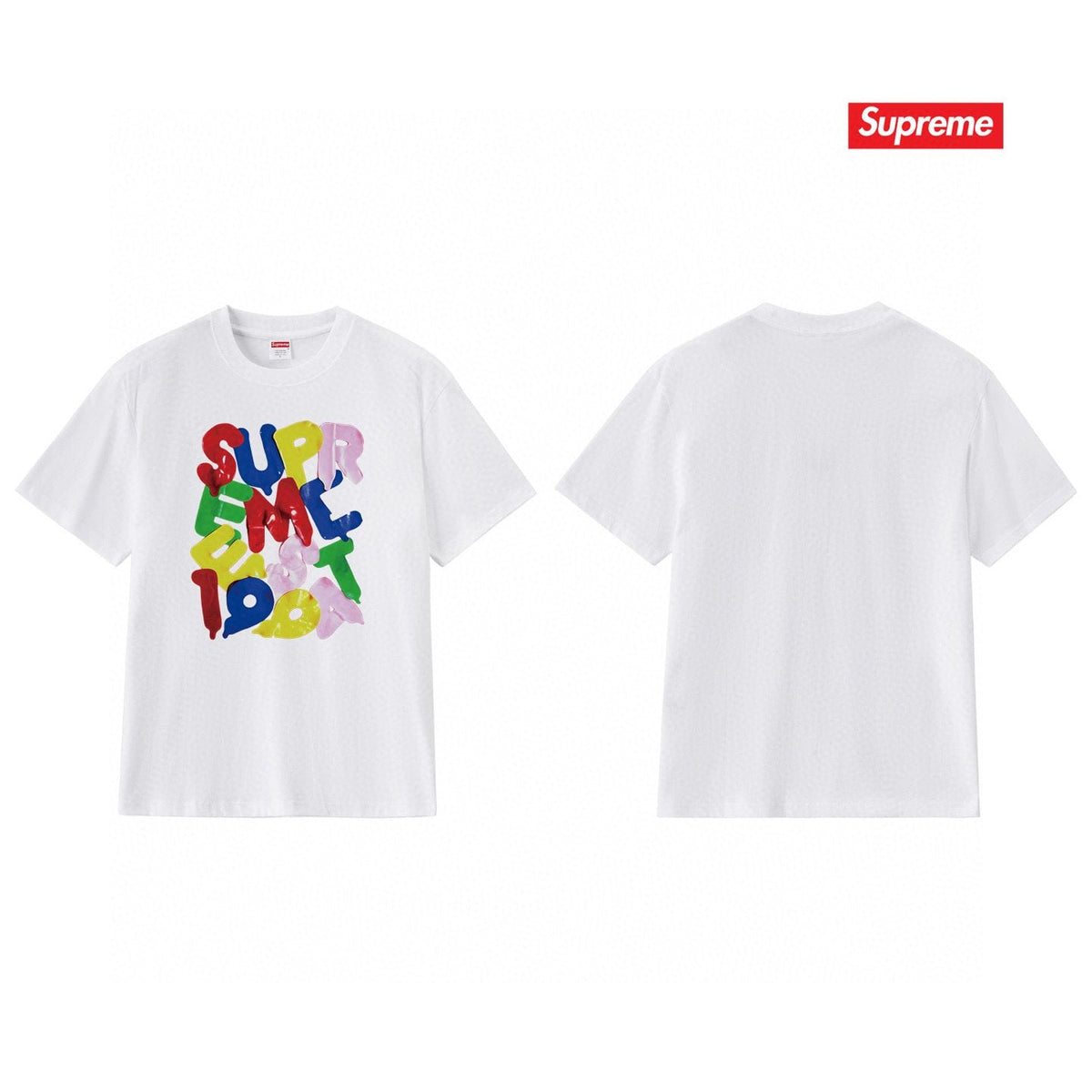 Supreme Colorful Letter Graphic T-Shirt ¡ª front
