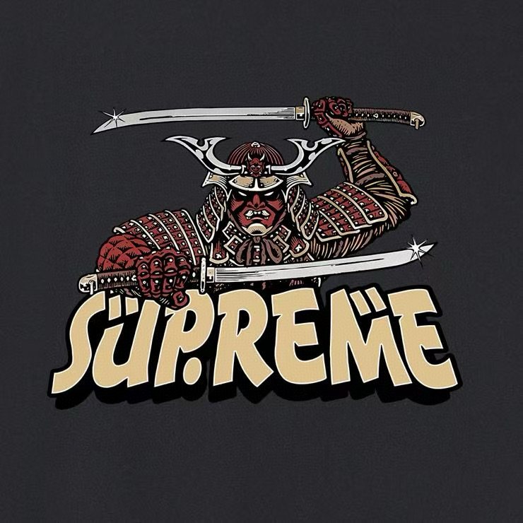 Supreme Samurai Sword Graphic T-Shirt ¡ª fabric_closeup