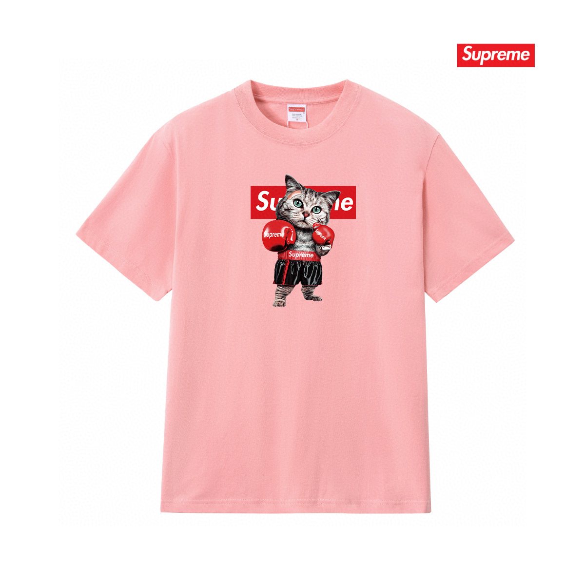 Supreme Boxing Cat Graphic T-Shirt ¡ª front