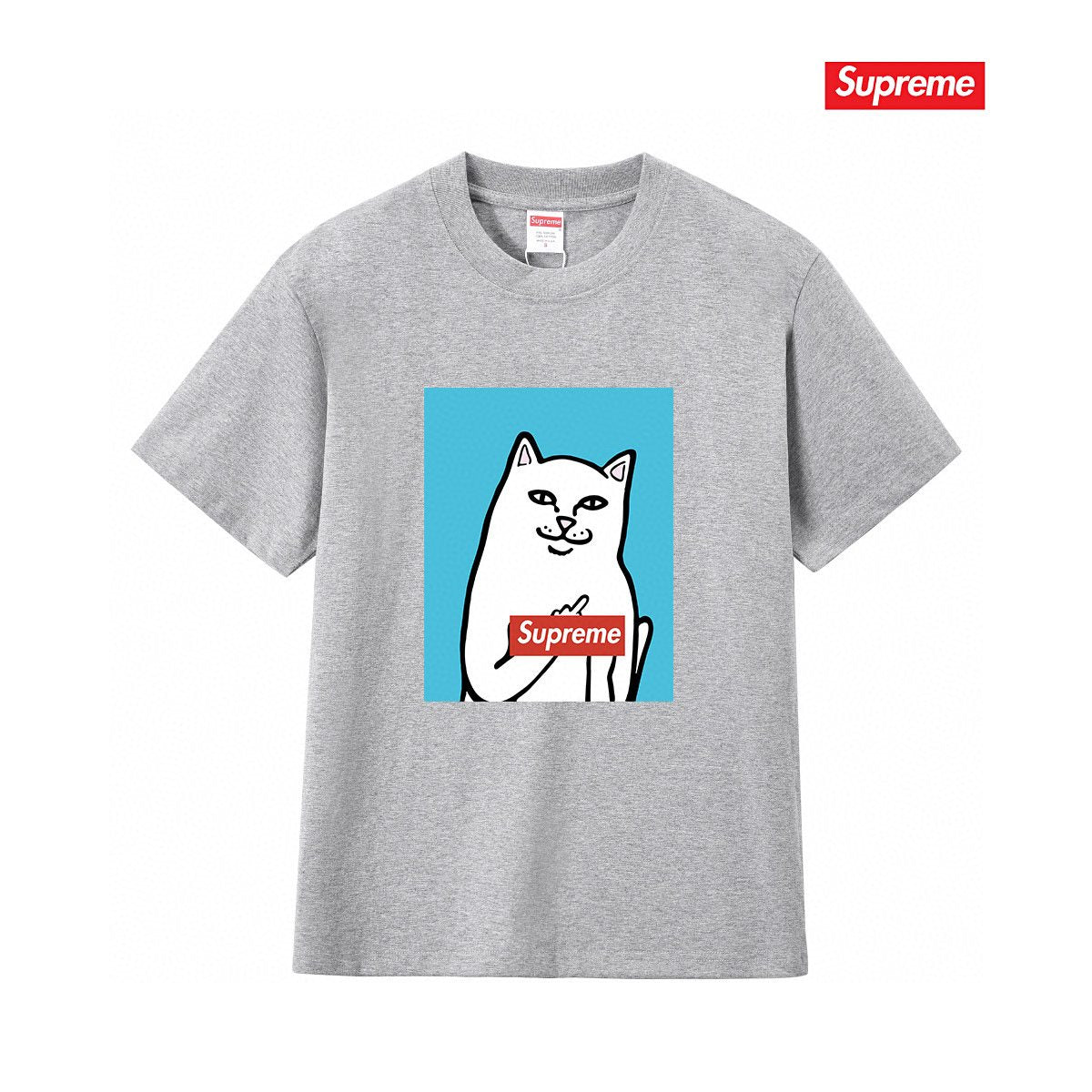 Supreme Cat Graphic Short-Sleeve T-Shirt ¡ª front
