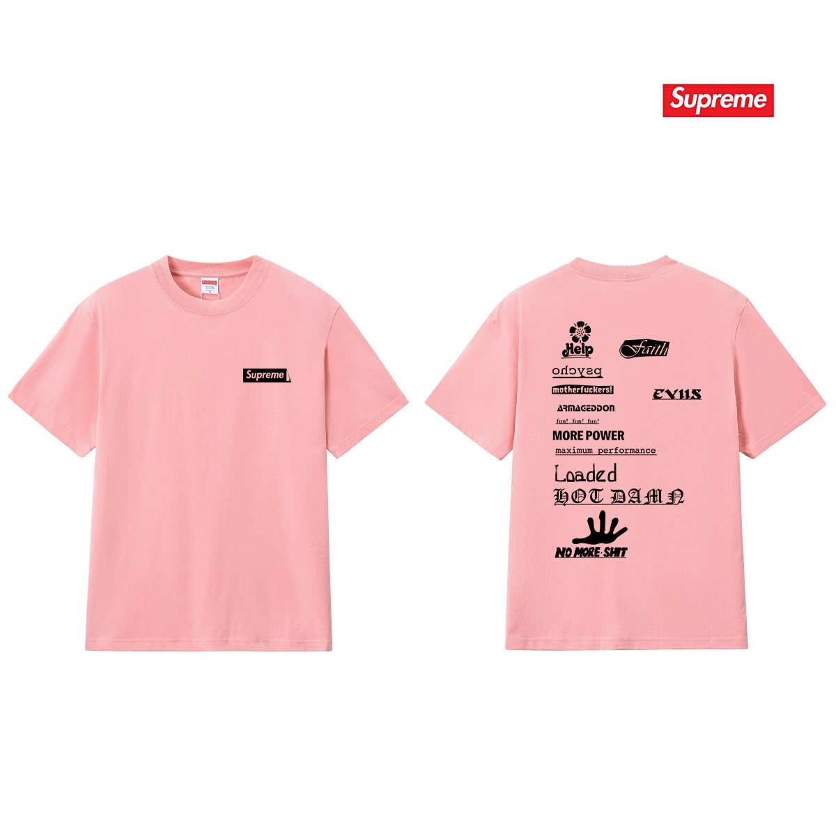 Supreme Multi-Logo Back Graphic T-Shirt ¡ª comparison