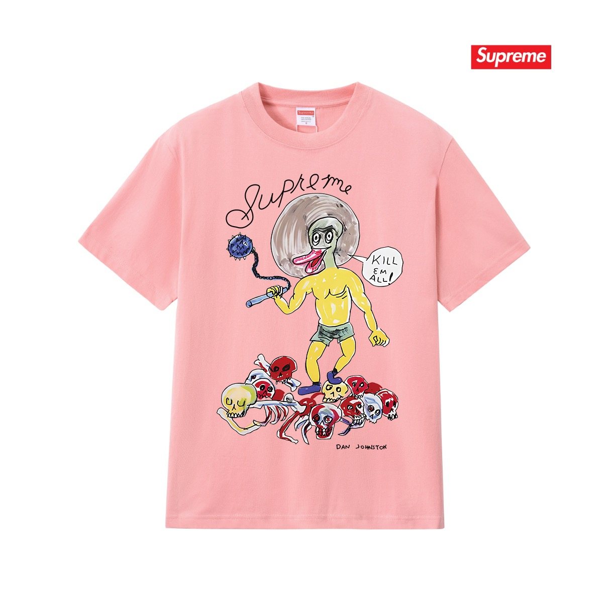 Supreme Cartoon Skull Graphic T-Shirt ¡ª front