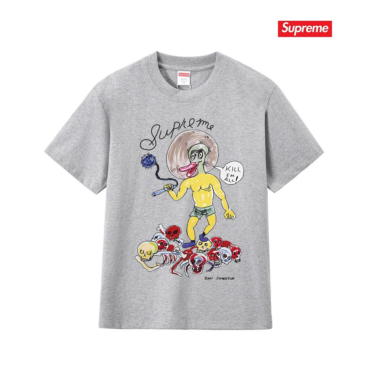 Supreme Cartoon Skull Graphic T-Shirt ¡ª front