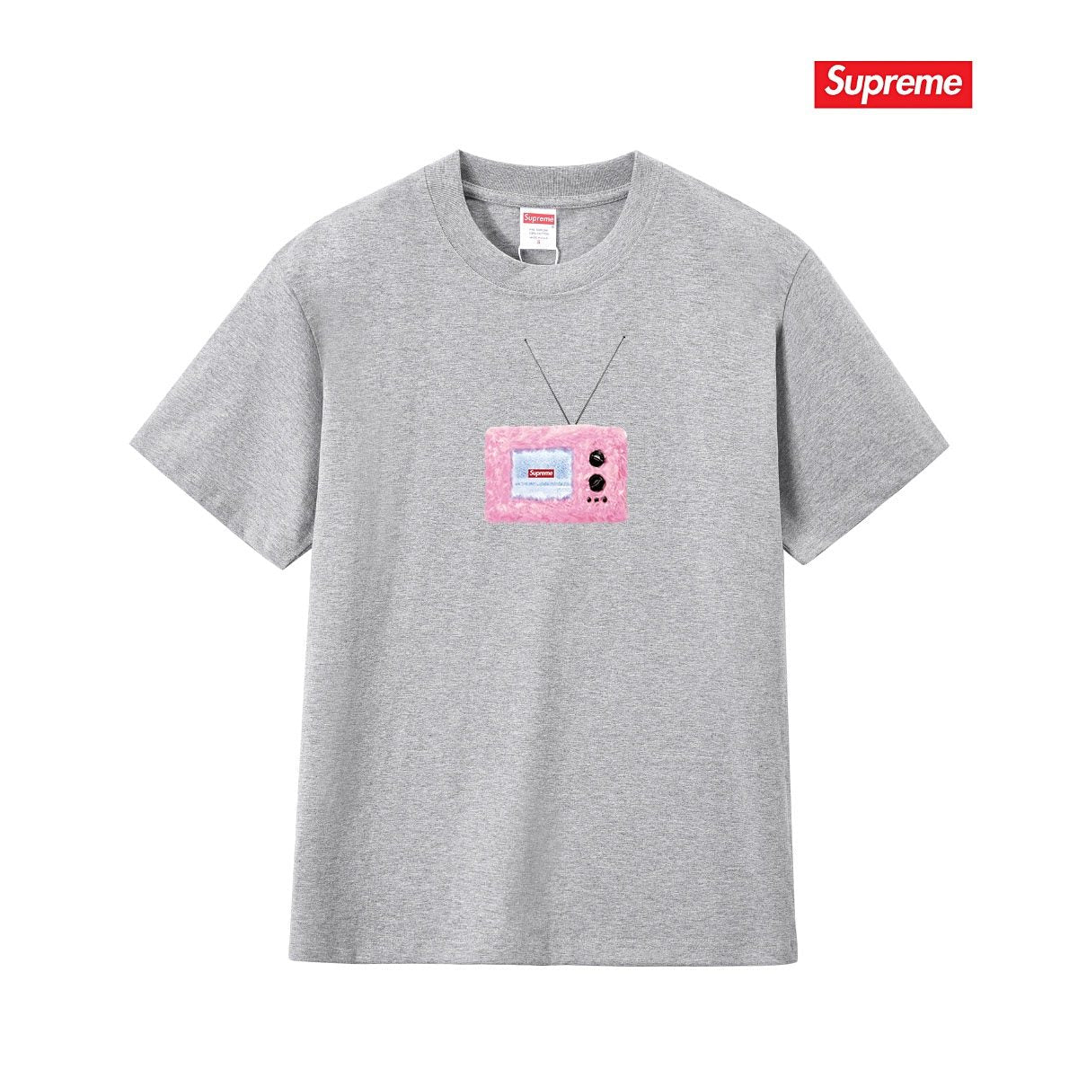 Supreme Pink TV Graphic T-Shirt ¡ª front