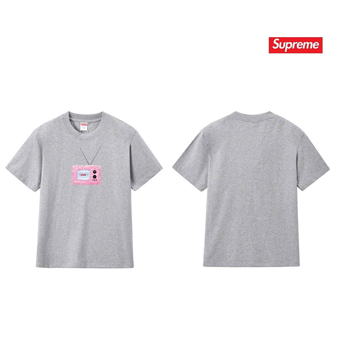 Supreme Pink TV Graphic T-Shirt ¡ª back