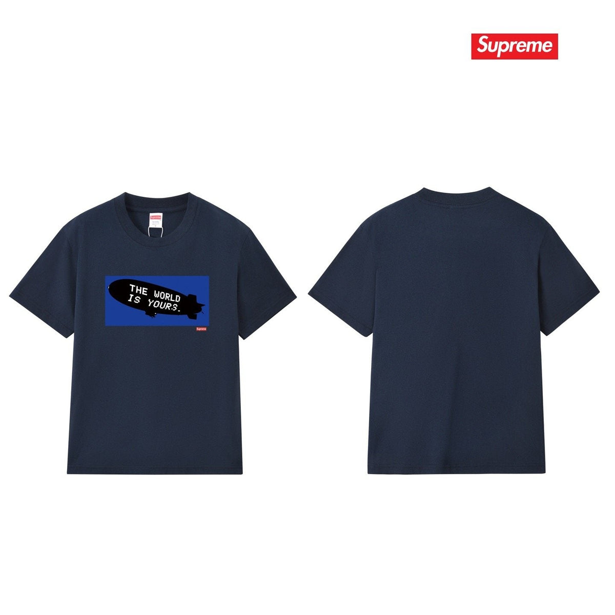 Supreme Blue Rectangle Brush Graphic T-Shirt ¡ª back