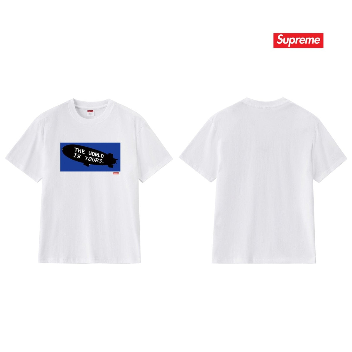 Supreme Blue Rectangle Brush Graphic T-Shirt ¡ª back