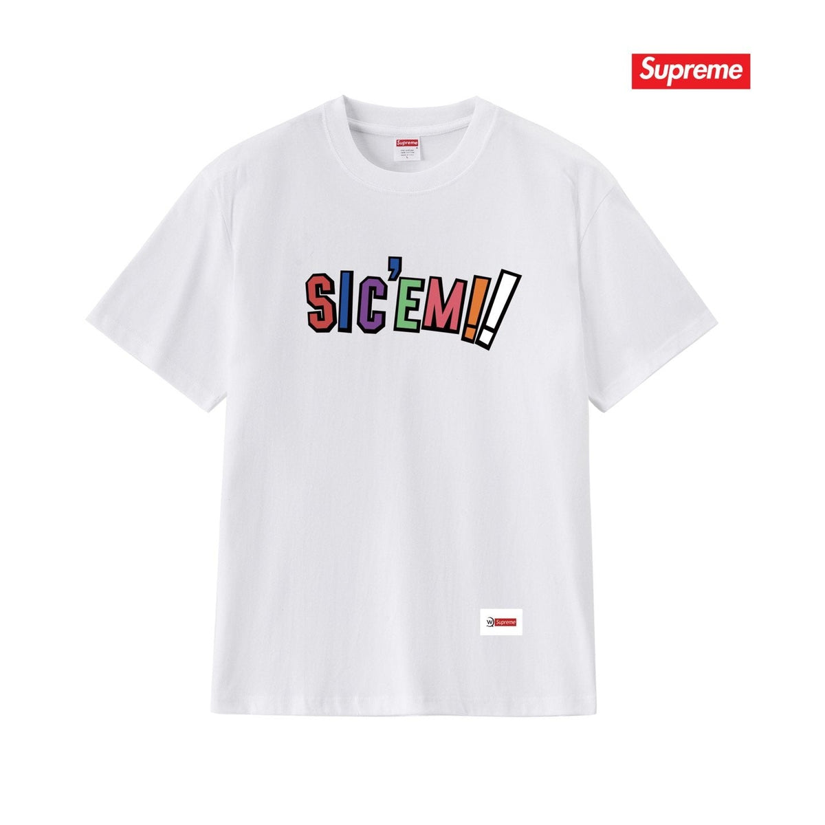 Supreme SIC'EM Street As Usual Graphic T-Shirt ¡ª front