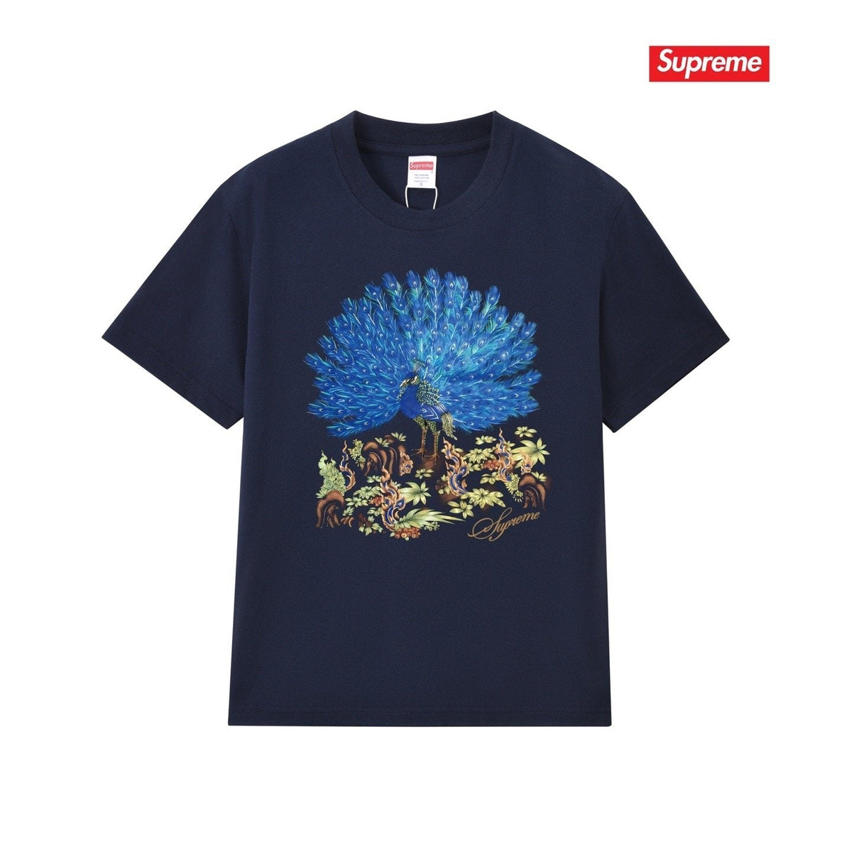 Supreme Peacock Graphic Short-Sleeve T-Shirt ¡ª front