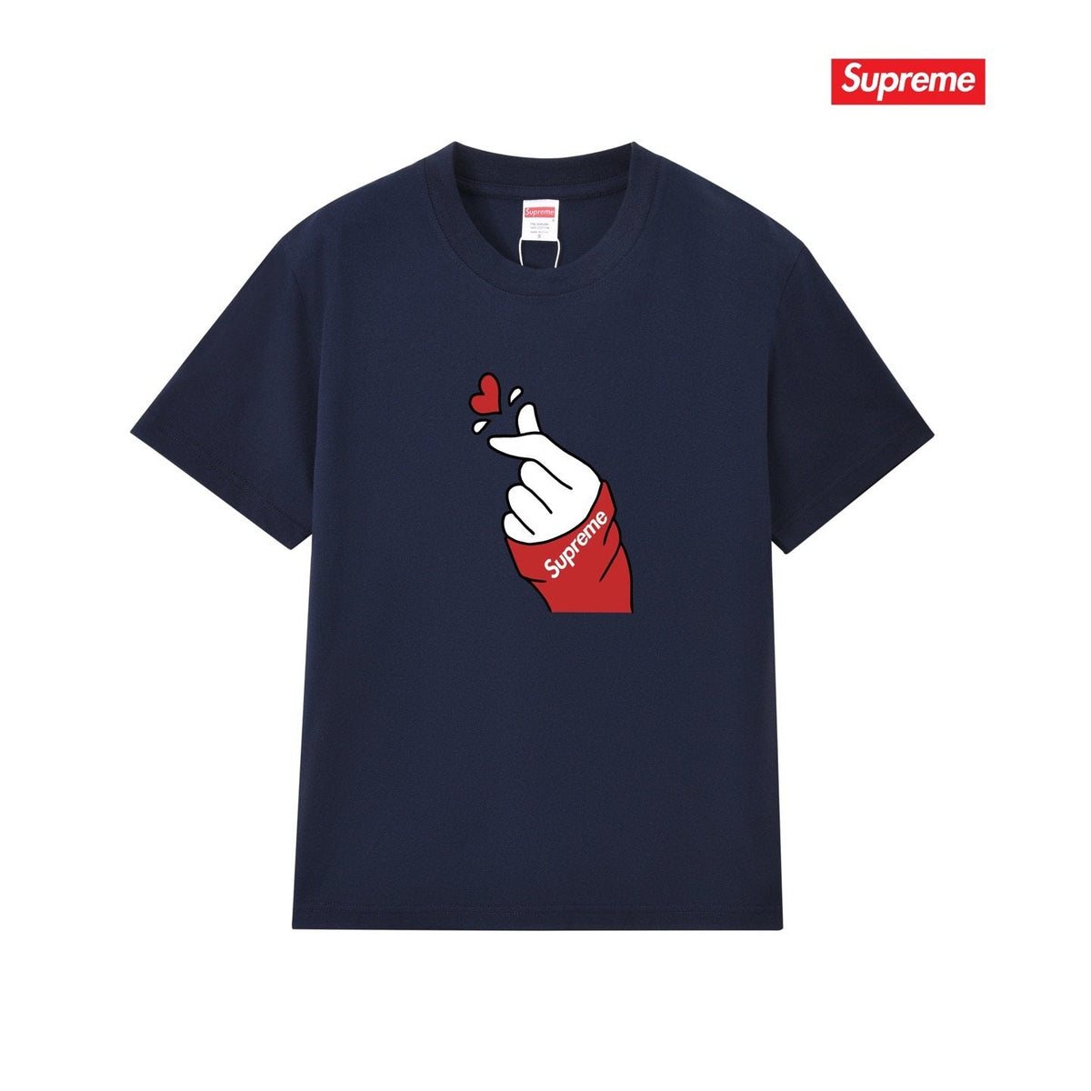 Supreme Finger Heart Graphic T-Shirt ¡ª front