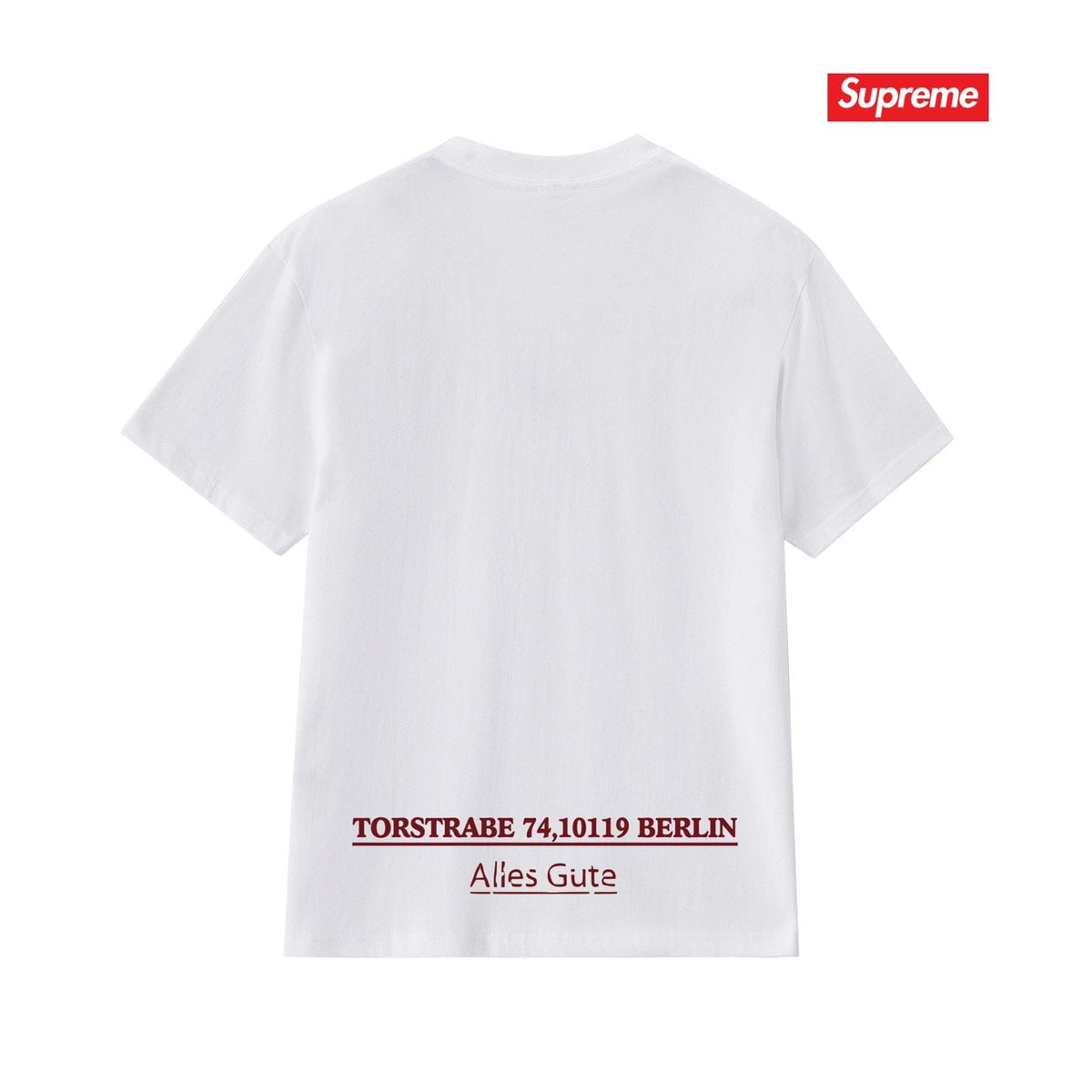 Supreme White Front & Back Graphic T-Shirt ¡ª back