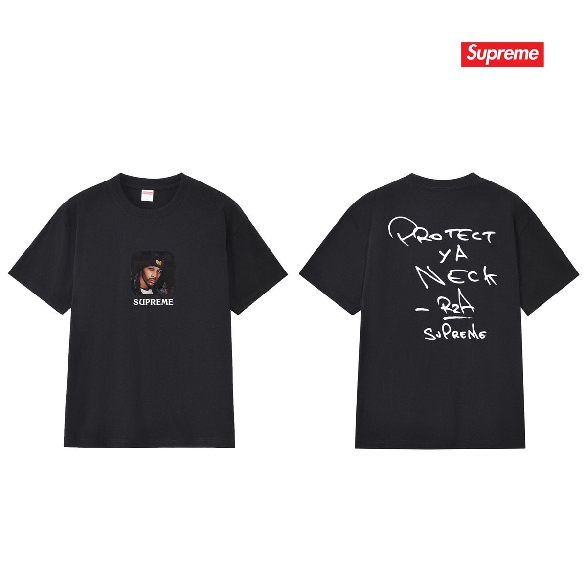 Supreme Protect Ya Neck RZA Portrait Graphic T-Shirt ¡ª hero