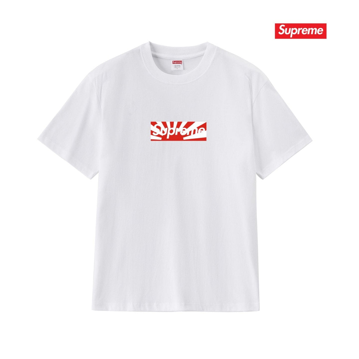Supreme White Front Graphic Short-Sleeve T-Shirt ¡ª hero