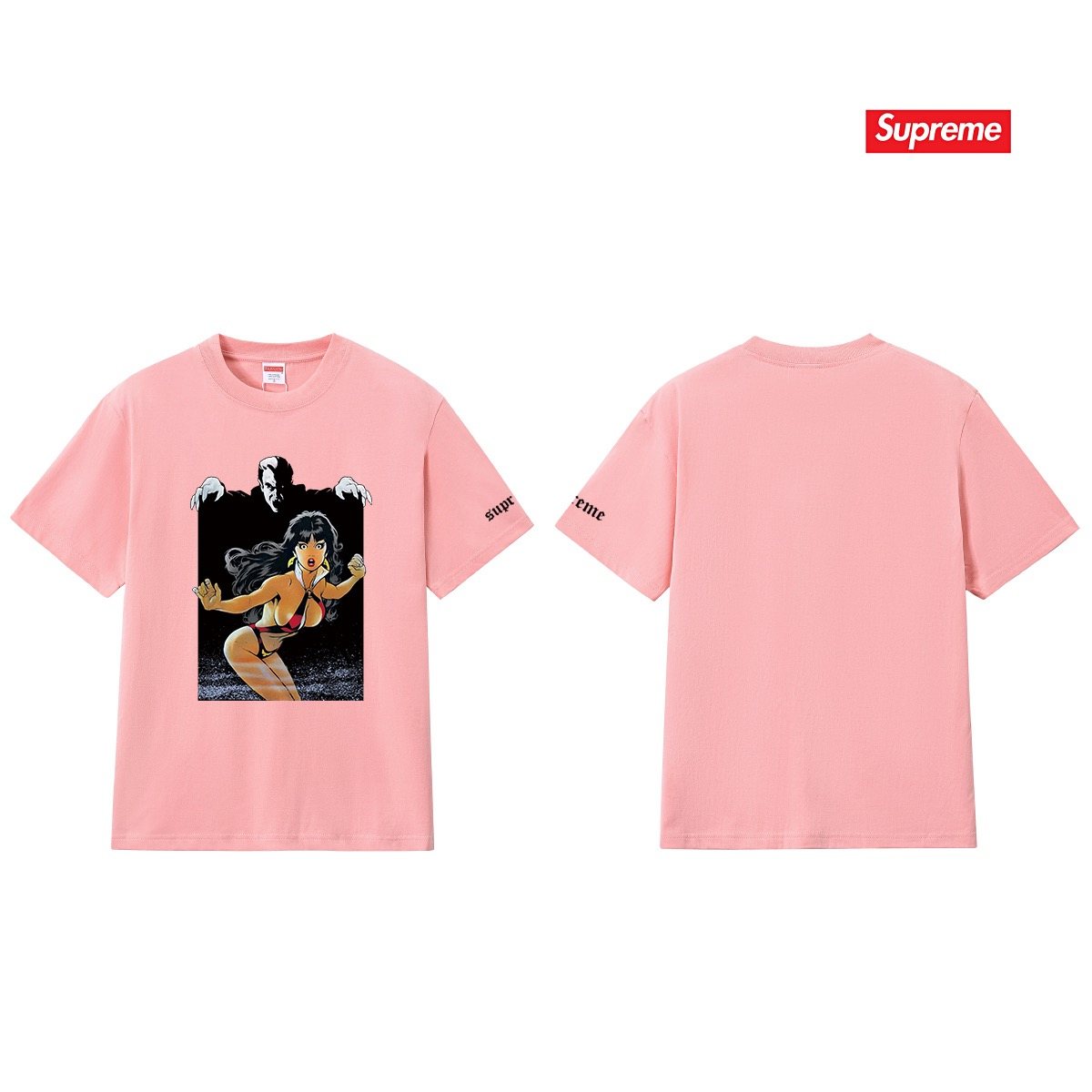 Supreme Character Graphic Short-Sleeve T-Shirt ¡ª comparison