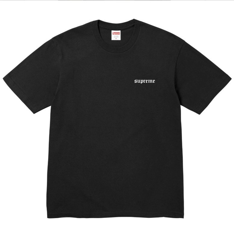Supreme Flag Target Back Graphic T-Shirt - Black ¡ª front