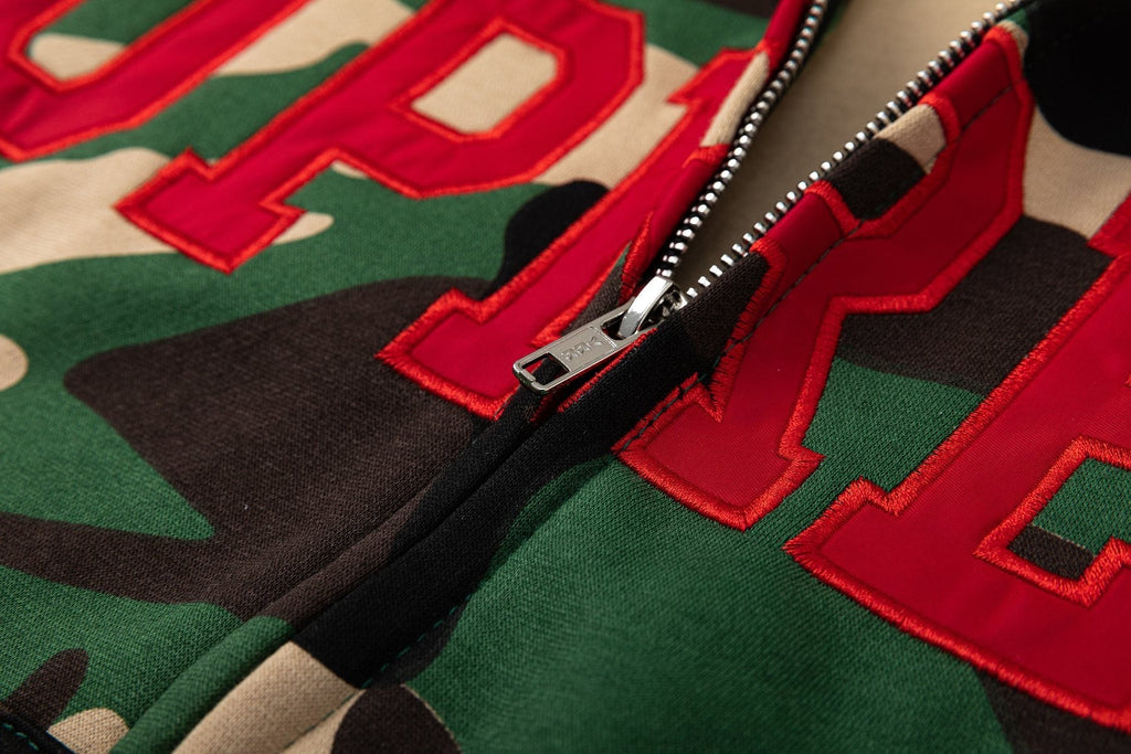 Supreme Green Camo Zip Hoodie ¡ª detail