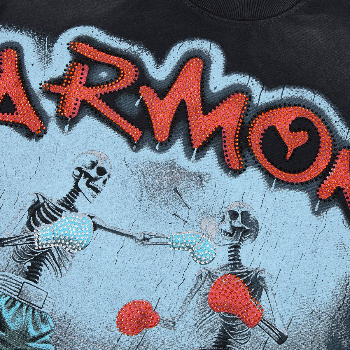 HARMONY Boxing Skeleton Graphic T-Shirt ¡ª detail