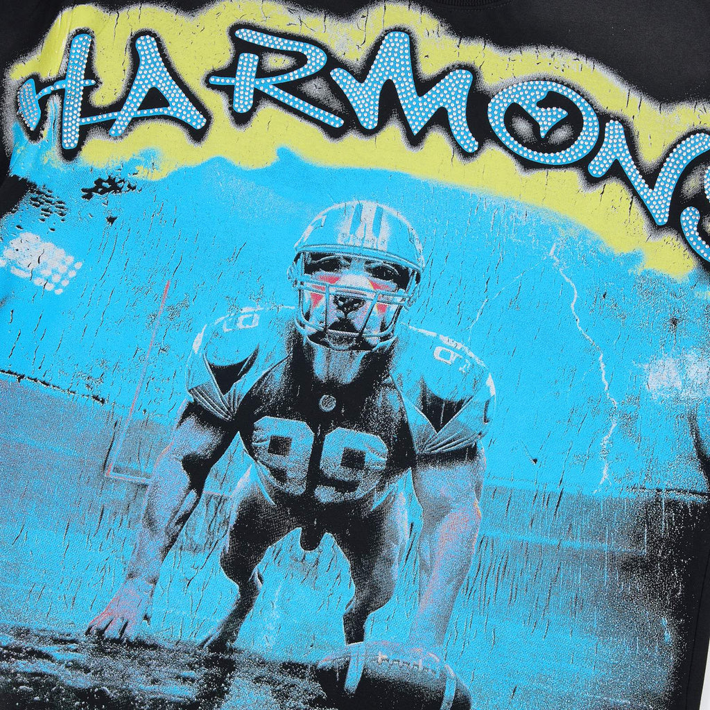 HARMONY Football Graphic Raw-Edge T-Shirt ¡ª detail