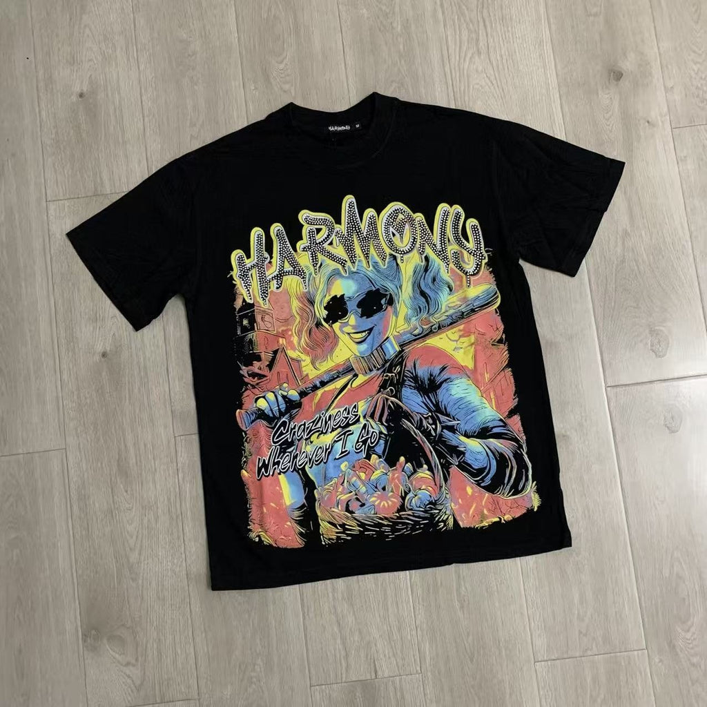 HARMONY Anime Graphic Short-Sleeve T-Shirt ¡ª front