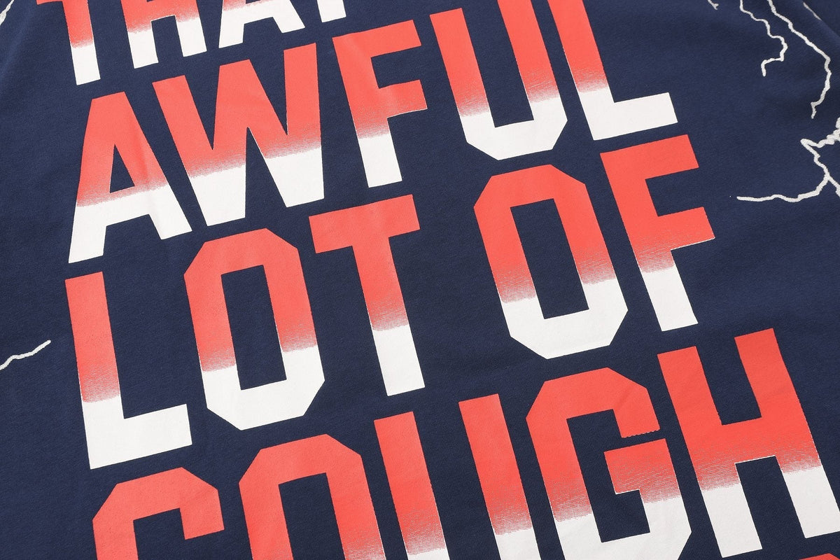 THAT'S A AWFUL LOT OF COUGH SYRUP Lightning Cartoon Graphic T-Shirt ¡ª detail