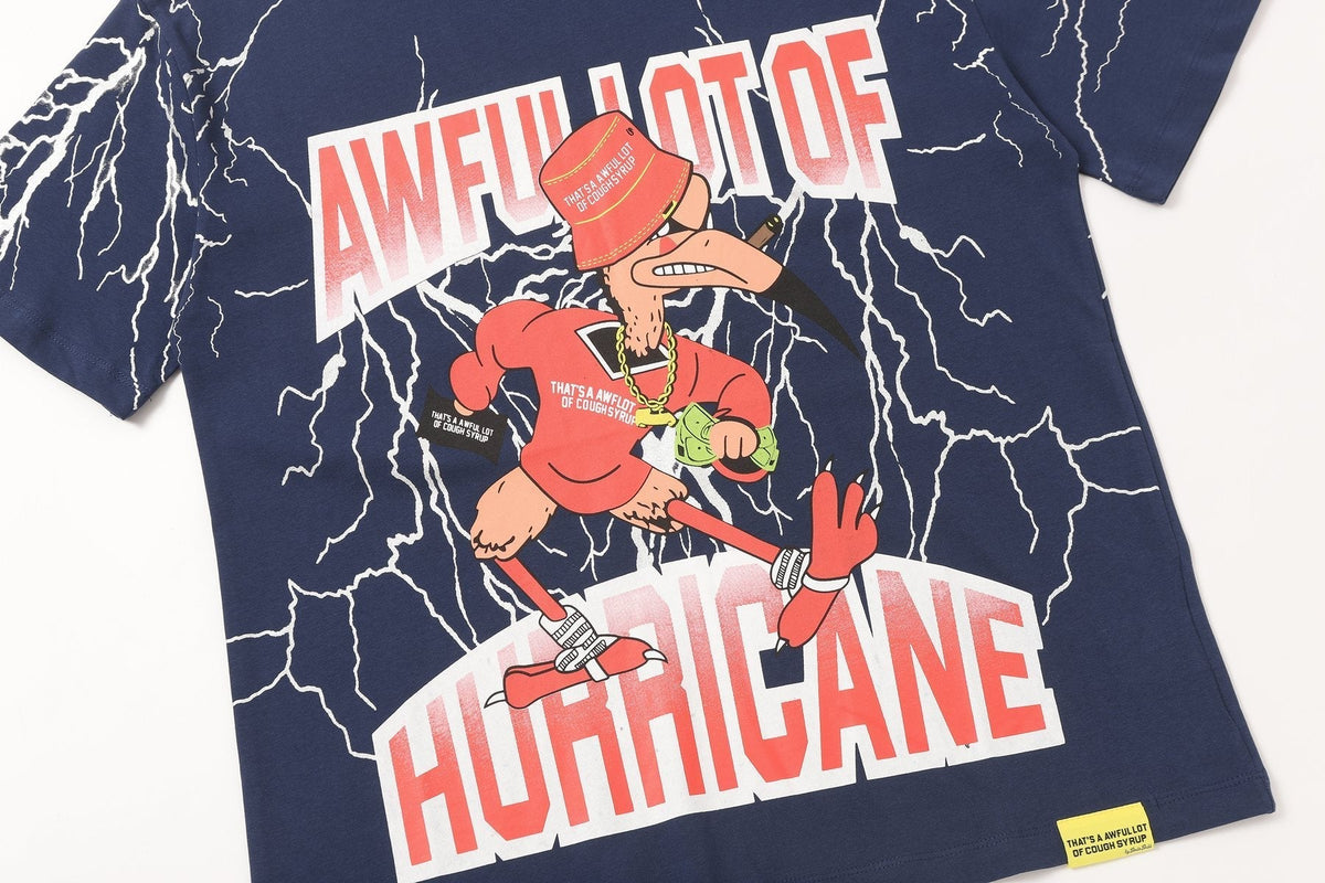 THAT'S A AWFUL LOT OF COUGH SYRUP Lightning Cartoon Graphic T-Shirt ¡ª detail