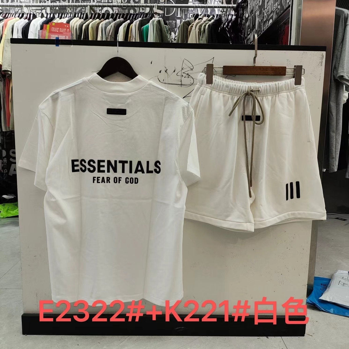ESSENTIALS Front Wordmark T-Shirt & Shorts Set ¡ª back