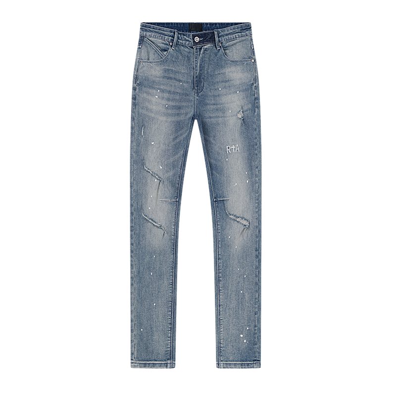 R+A Light Blue Paint Splatter Jeans ¡ª hero