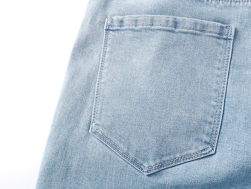 R+A Light Blue Washed Denim Jeans ¡ª detail