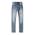 R+A Light Blue Paint-Splatter Patchwork Jeans ¡ª hero