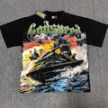 Godspeed Washed Black Gothic Graphic T-Shirt ¡ª hero