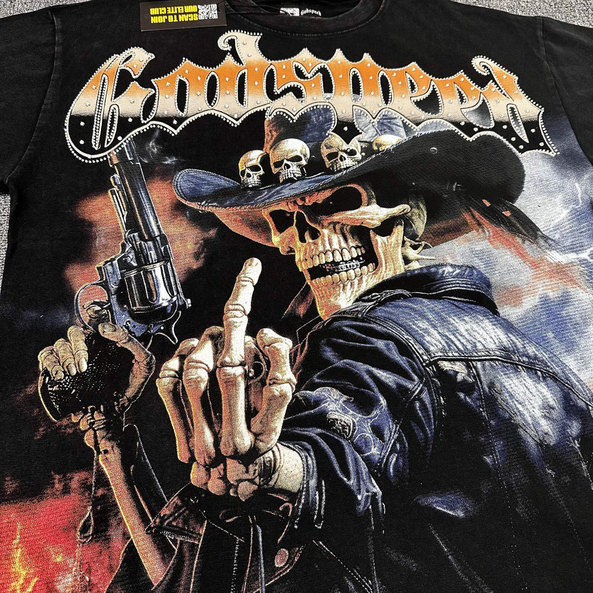 Godspeed Cowboy Skeleton Graphic T-Shirt ¡ª detail