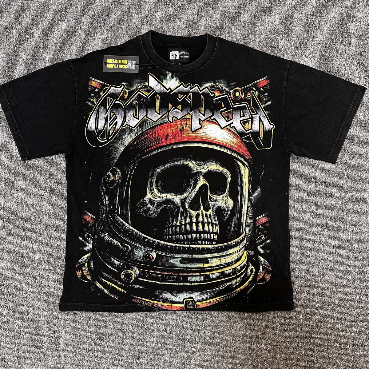 Godspeed Astronaut Skull Graphic T-Shirt ¡ª hero