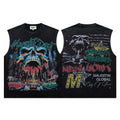 MAJESTIK New York Skull Graphic Sleeveless T-Shirt ¡ª hero