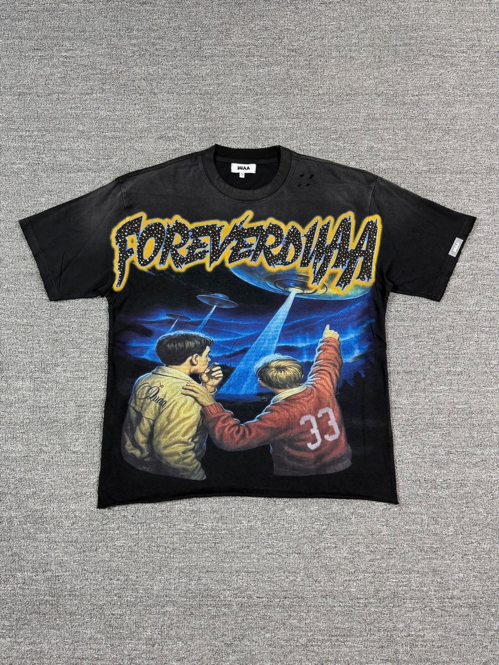 DUAA New Age Distressed Graphic T-Shirt ¡ª front