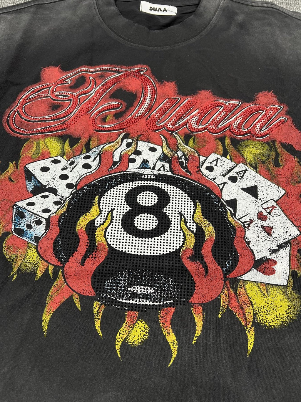 DUAA Casino 8-Ball Graphic T-Shirt ¡ª detail
