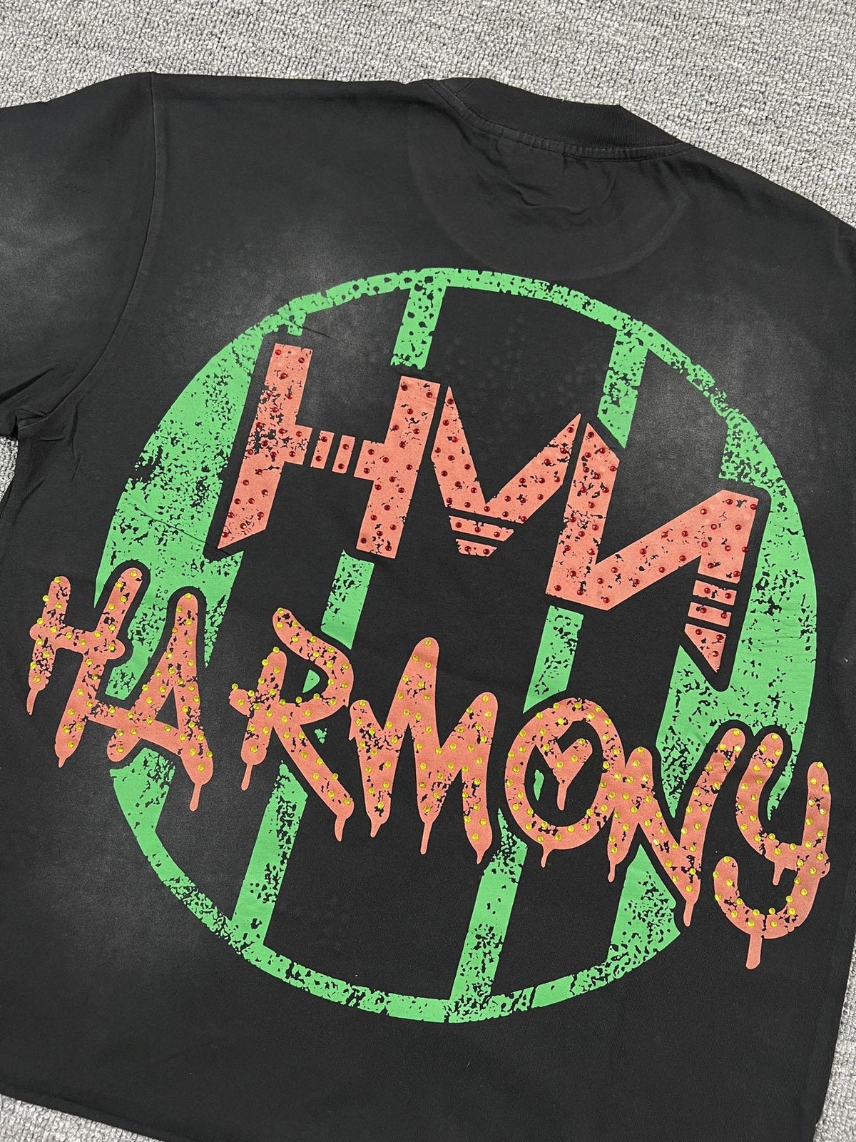 HARMONY New Age Rhinestone Graphic T-Shirt ¡ª detail
