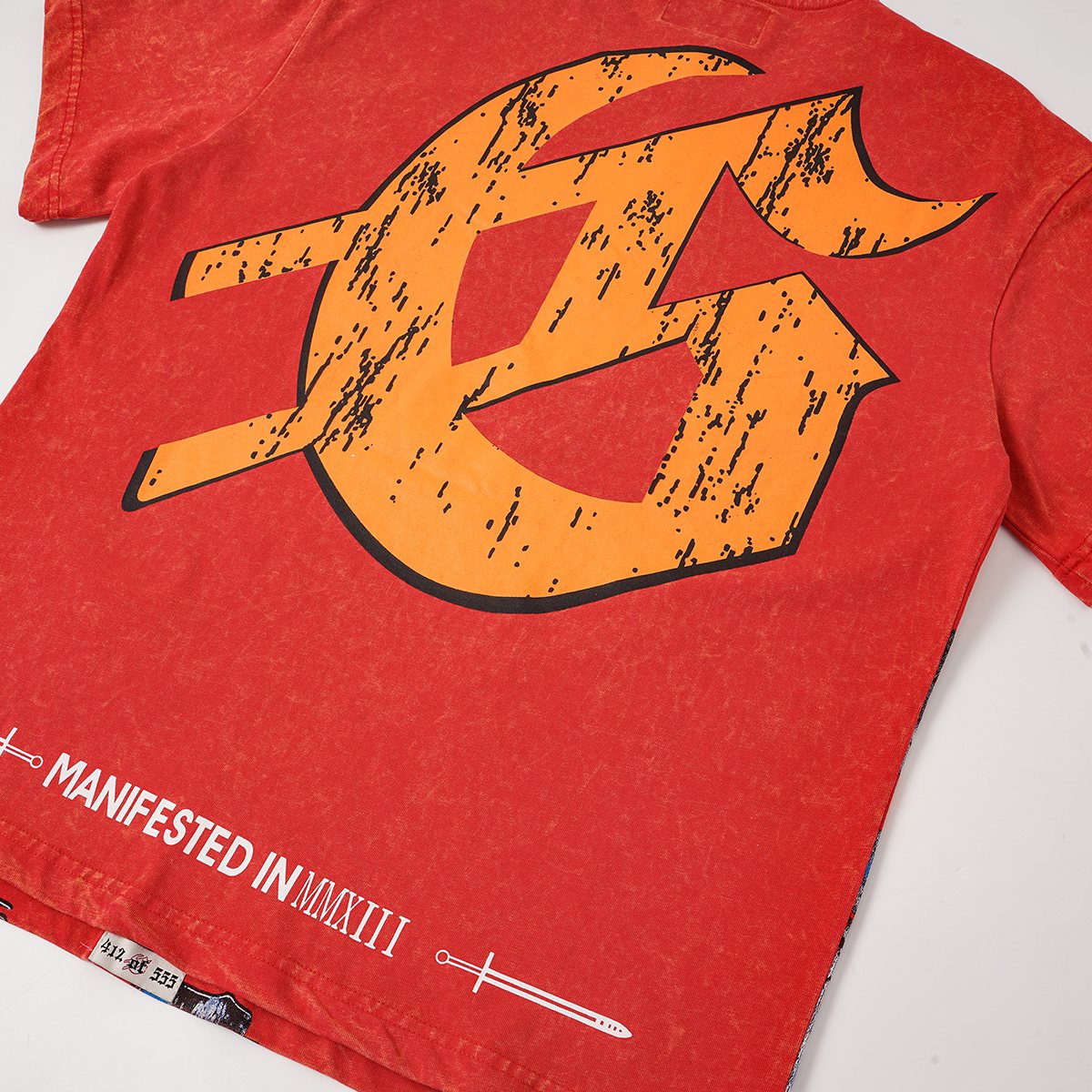 Godspeed Rock Graphic Acid-Wash T-Shirt ¡ª detail