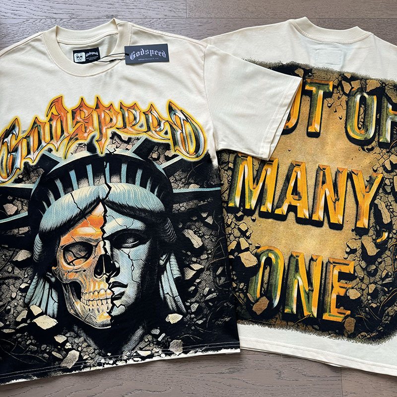 Godspeed Out of Many One Graphic T-Shirt ¡ª comparison