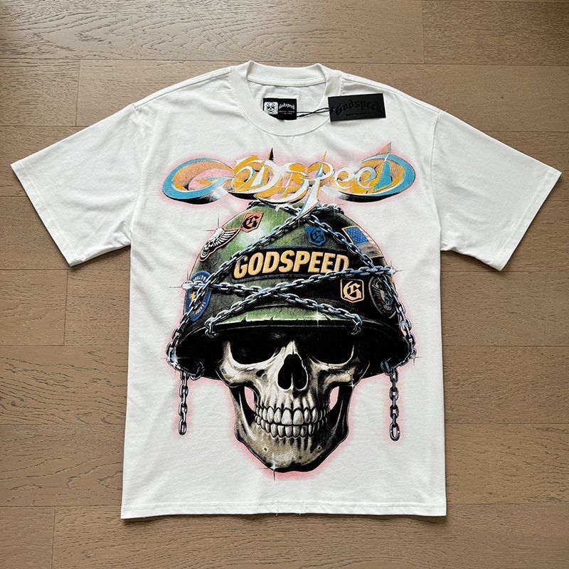 Godspeed Out of Many Skull Graphic T-Shirt ¡ª front