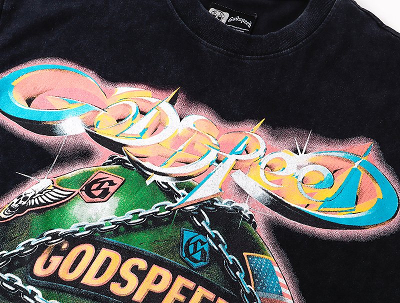 Godspeed Out of Many One Skull Graphic T-Shirt ¡ª detail
