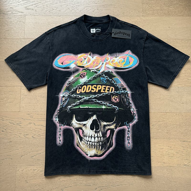 Godspeed Out of Many One Skull Graphic T-Shirt ¡ª front