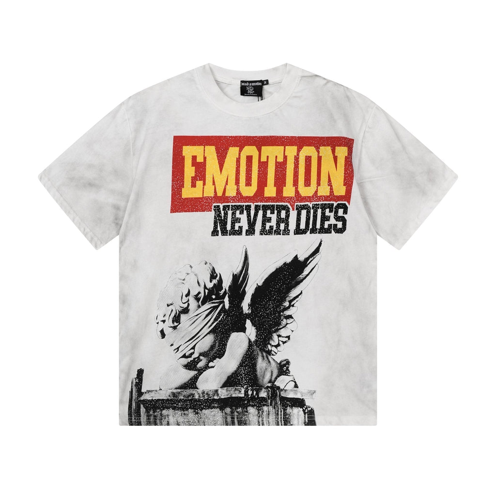 MIXED EMOTION Washed White Front & Back Graphic T-Shirt ¡ª hero