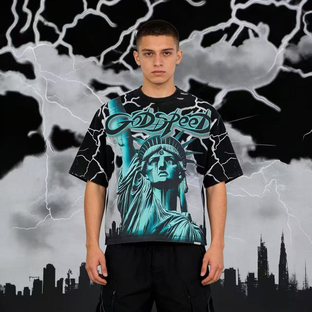 Godspeed Statue of Liberty Graphic T-Shirt ¡ª front