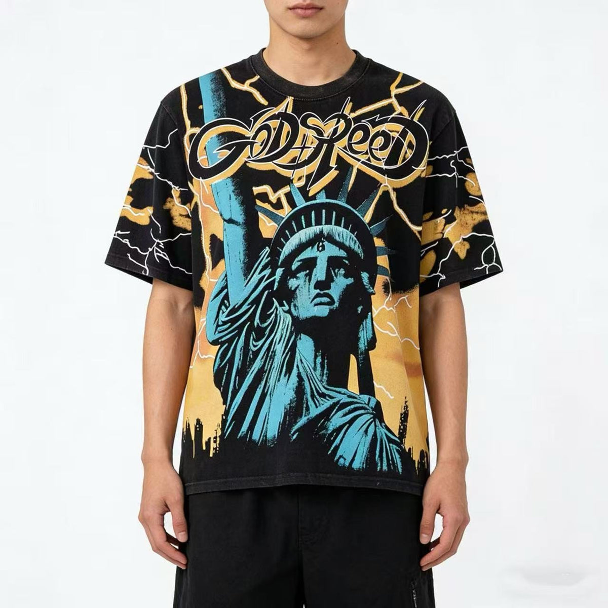 Godspeed Statue of Liberty Graphic T-Shirt ¡ª front