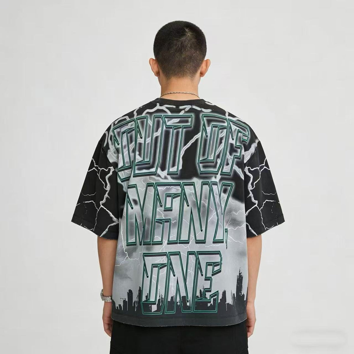 Godspeed Statue of Liberty Graphic T-Shirt ¡ª model