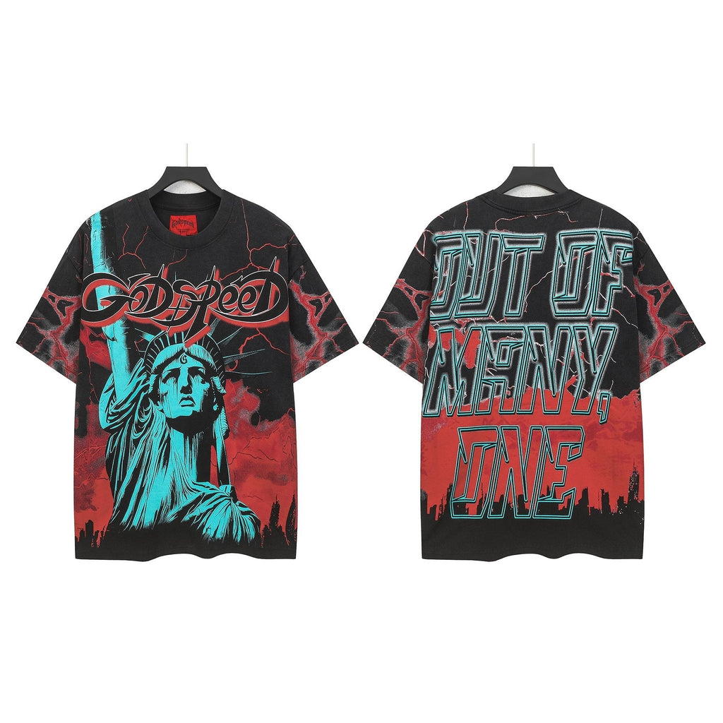 Godspeed Out of Many One Statue Graphic T-Shirt ¡ª hero