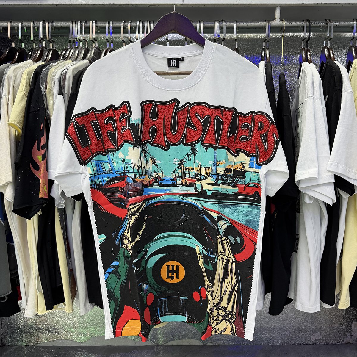 Life Hustlere Motorcycle Graphic Short-Sleeve T-Shirt ¡ª hero