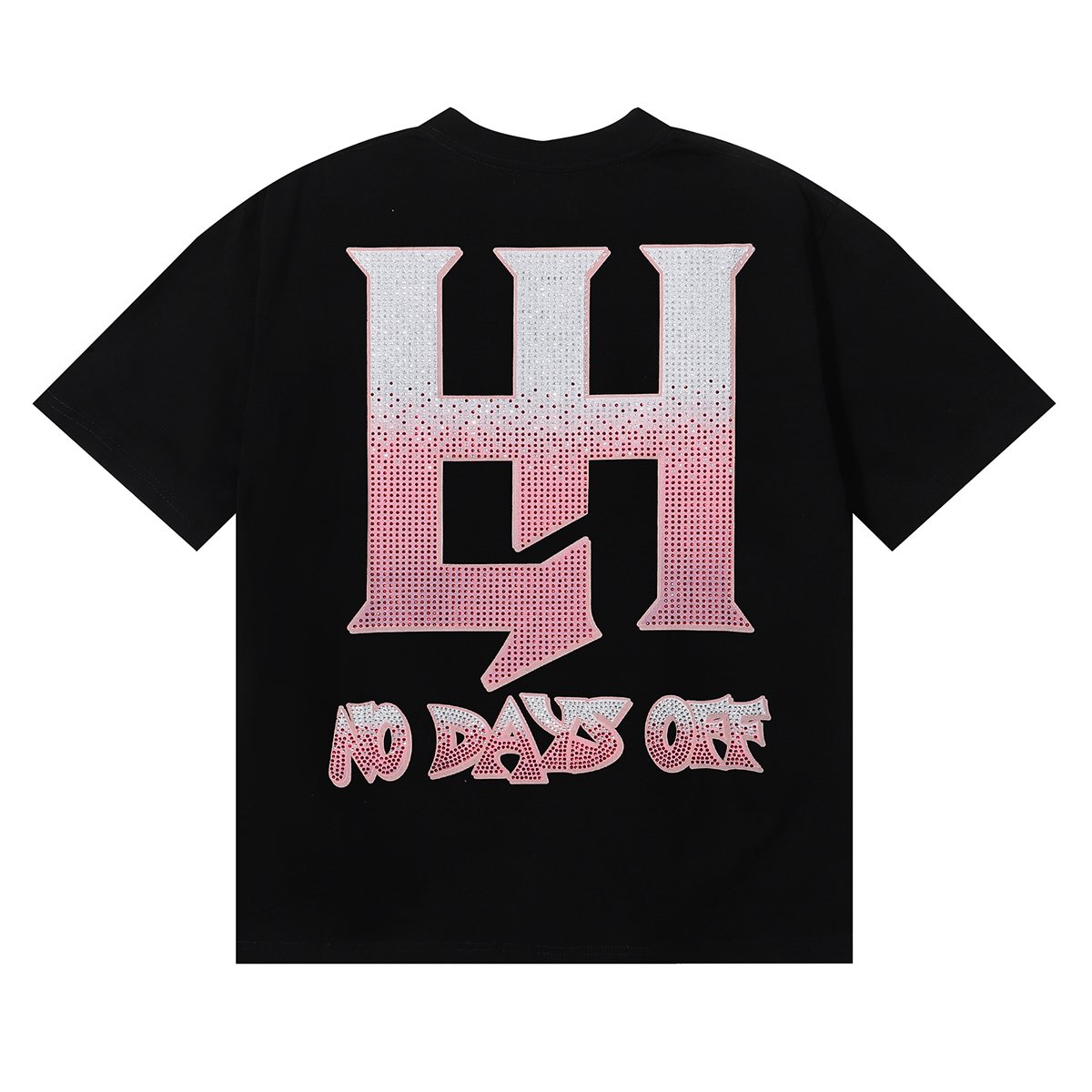Life Hustlere Crying Woman Rhinestone Graphic T-Shirt ¡ª back