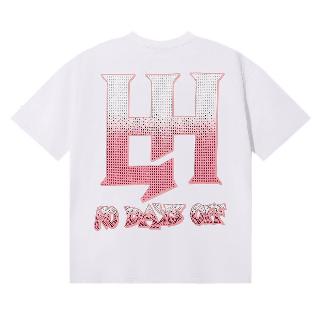 Life Hustlere Crying Woman Rhinestone Graphic T-Shirt ¡ª back